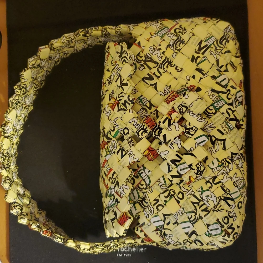 Small Gum Candy Wrapper Purse Yelloe Black Red